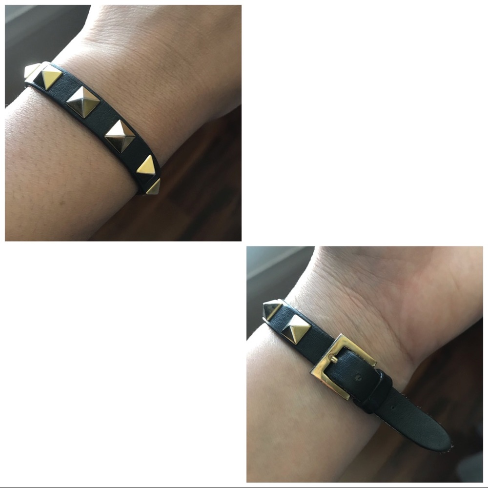 Valentino Rock Stud Leather Bracelet